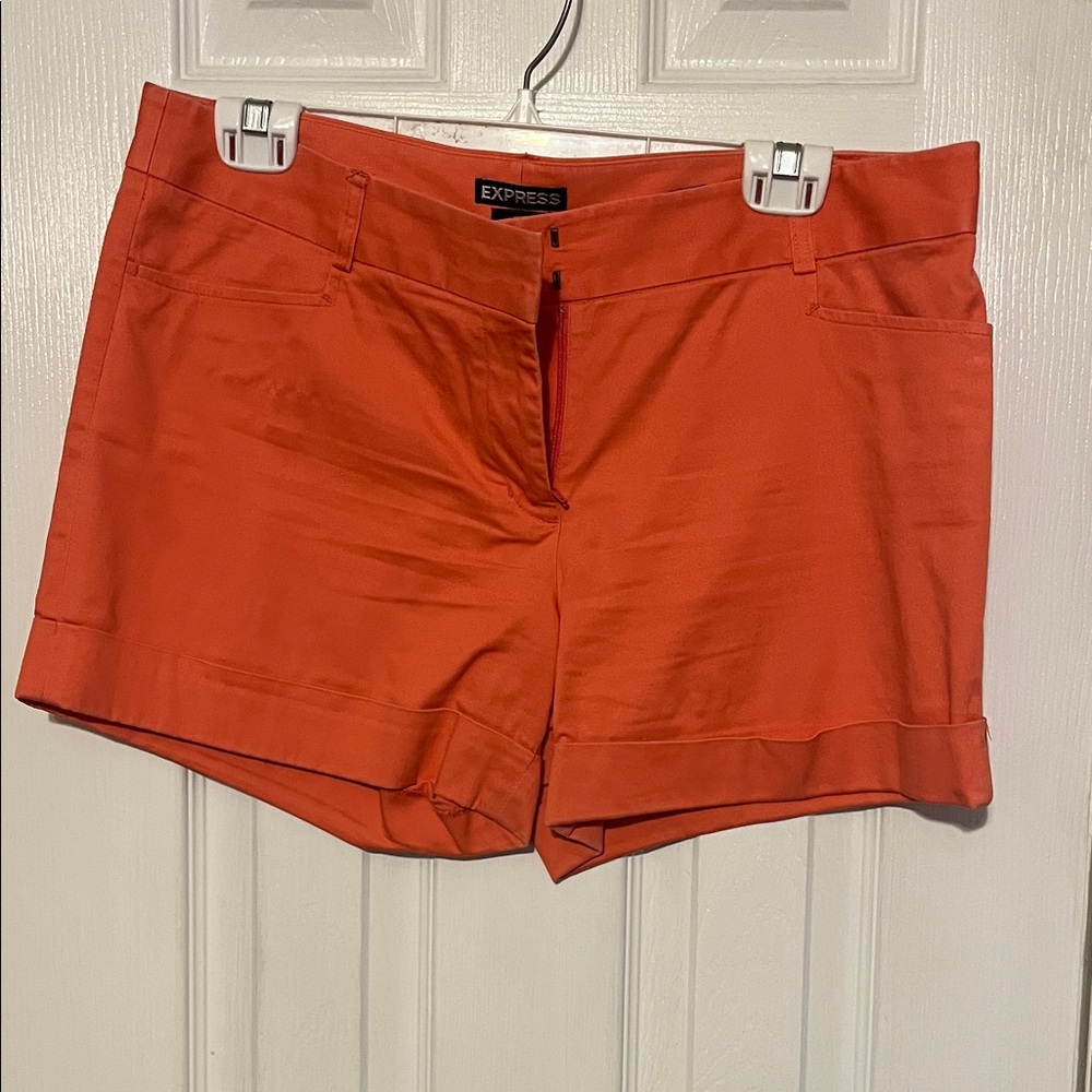 Express High Waist Orange Women's Shorts